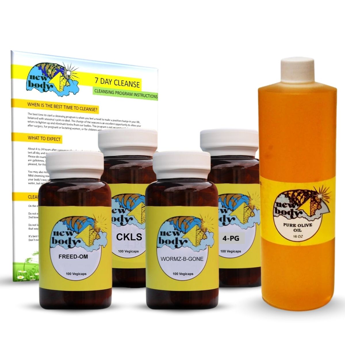 new-body-7-day-cleanse-kit,gid://shopify/MediaImage/41995749818520,7 Day Cleanse Kit - complete detox bundle with CKLS FREED-OM WORMZ-B-GONE