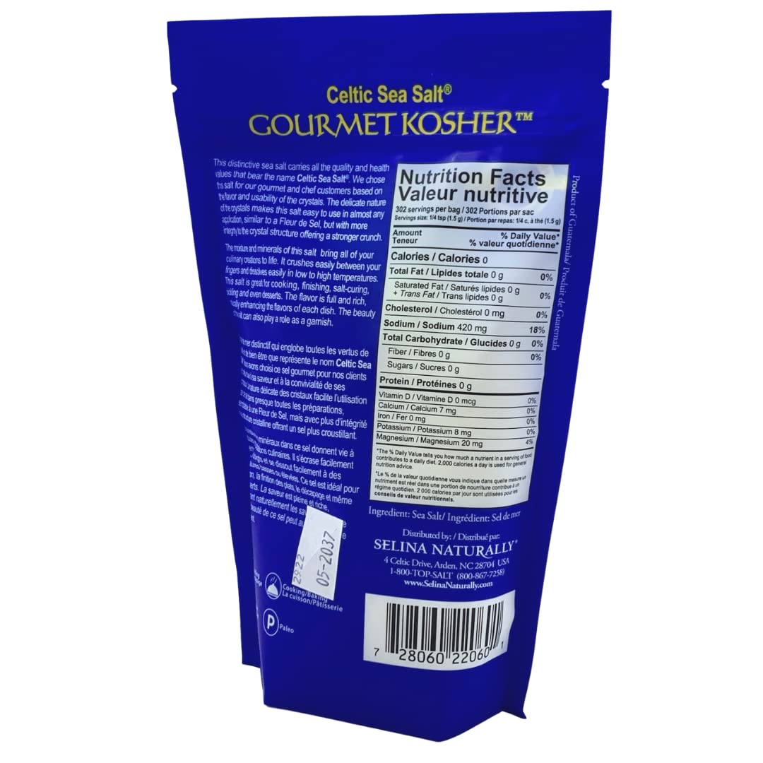 Celtic Sea Salt Gourmet Kosher Salt 1 lb Resealable Bag