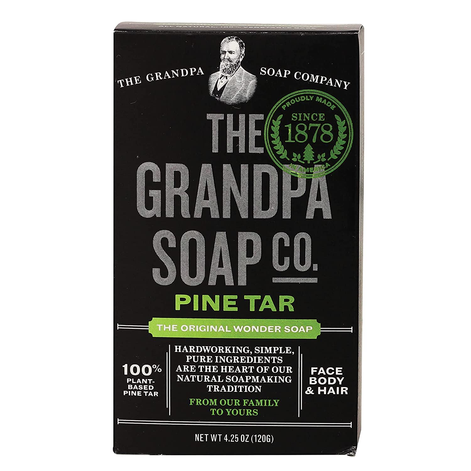 Grandpas Pine Tar Bar Soap, 4.25 Ounce