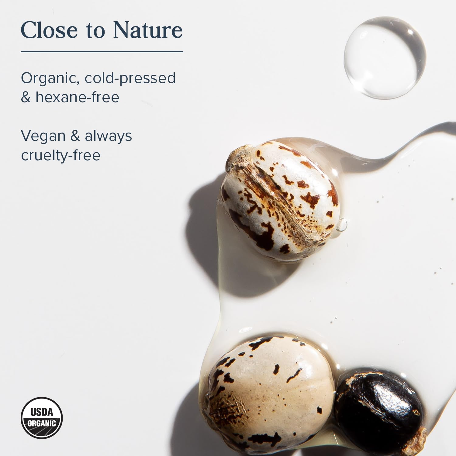Heritage Store Organic Castor Oil | Hair & Skin Nourishing Treatment | Glass Bottle