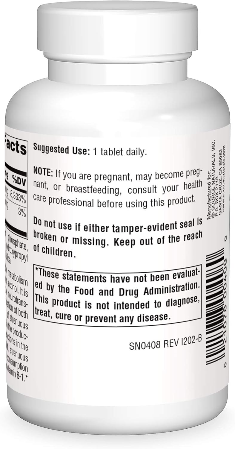 Source Naturals Vitamin B-1 Thiamin 100 mg – 250 Tablets