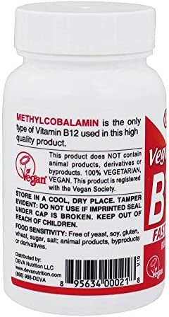 Deva Vegan B12 Sublingual - 90 Sublingual Tablets