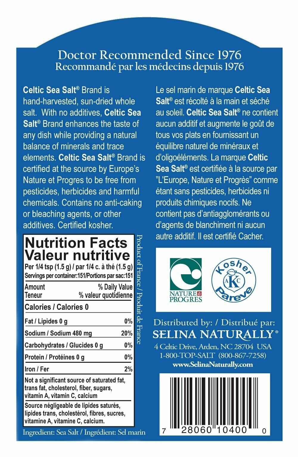 Celtic Sea Salt Light Grey 8 oz Pouch