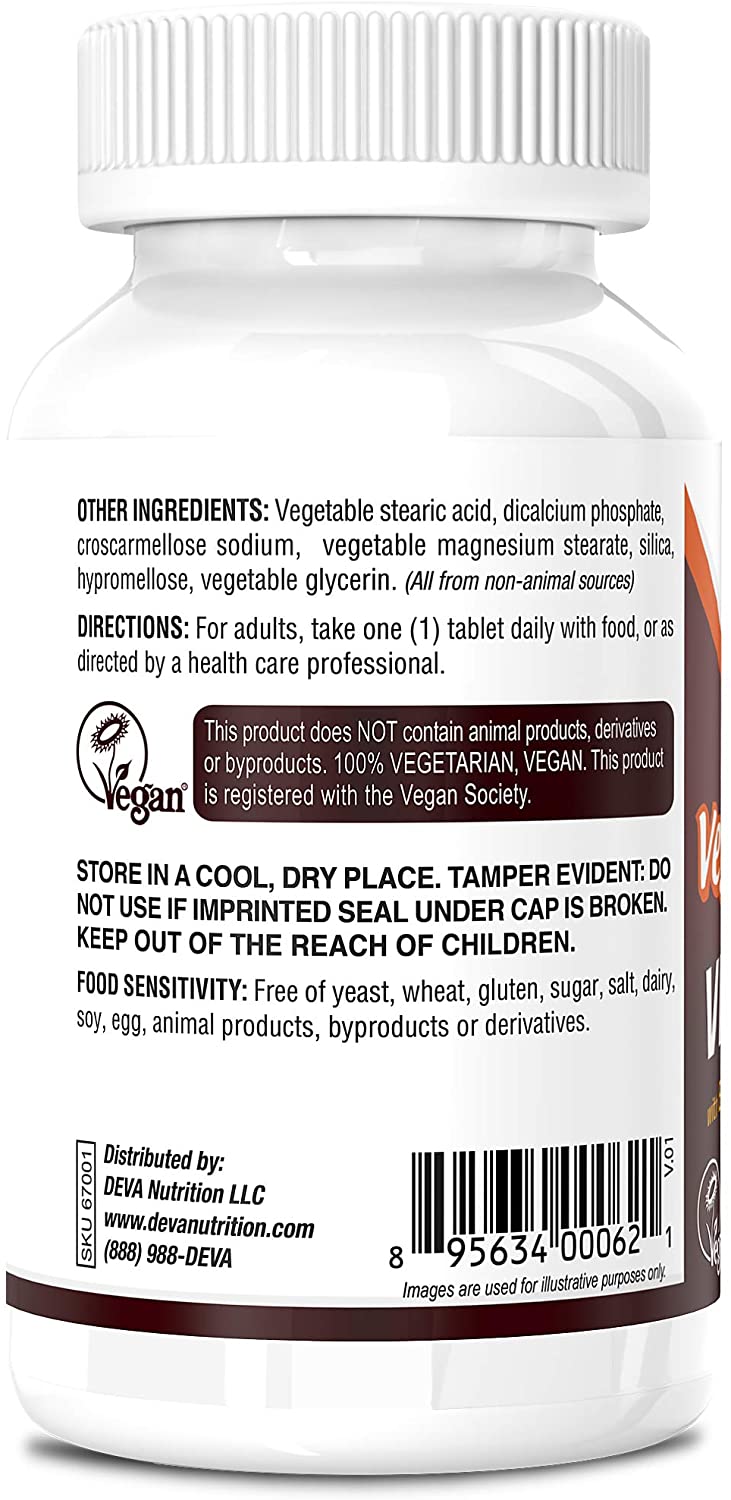 DEVA Vegan Vitamin C, 500 MG with Elderberry, Echinacea, Zinc & More, Vegan & No Animal Ingredients, 90 Tablets