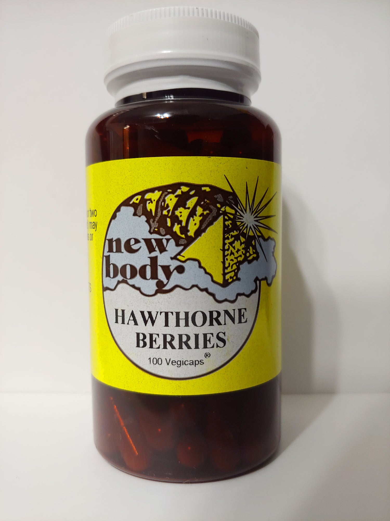 New Body Hawthorn Berries – 100 Vegicaps, No Fillers, Binders, or Additives
